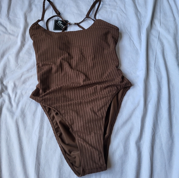 Zaful Other - Zaful One Piece Swimsuit Size XL (10) Mocha Brown
